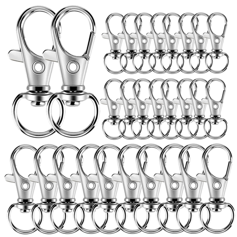 Jewelry Making Chain - 25-200 Pezzi Moschettoni Girevoli in Metallo,