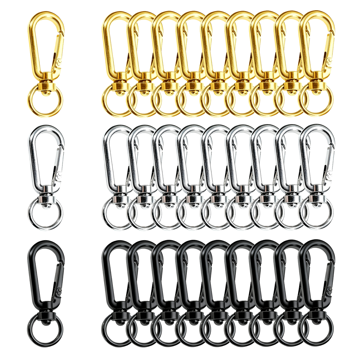 Jewelry Making Chain - Clip Girevoli Apribili da 9/18/36 Pezzi,