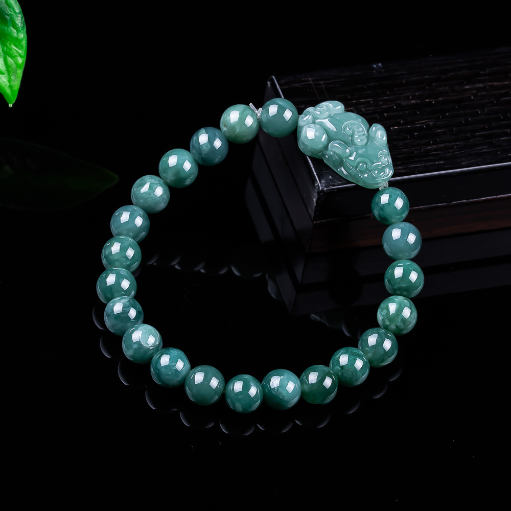 Jewelry Making Jewelry - Bracciale Pixiu in Giada Birmana Naturale,