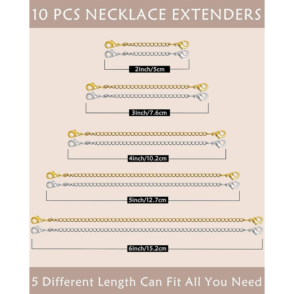 10 Pezzi di Prolunghe per Cate - Jewelry Making Chain recensione e prezzo